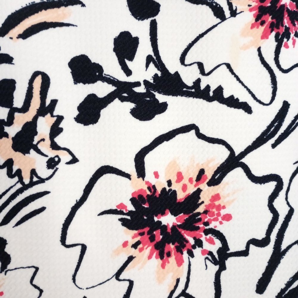 Karl Lagerfeld White Floral Fit-and-Flare Dress - Picture 7 of 14